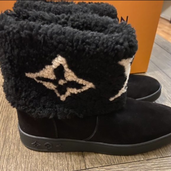 NEW LOUIS VUITTON SNOWDROP FLAT ANKLE BOOT SZ39/9 - Picture 7 of 11